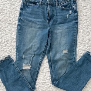 a.n.a Light Blue Distressed Skinny Jeans